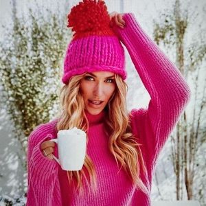 Vici Dolls Collection Gaia Colorblock Pom Beanie